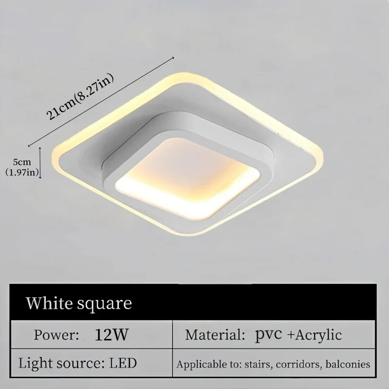 Vielseitige LED Deckenleuchte Rund und Eckig im Nordic-Stil für alle Zimmer