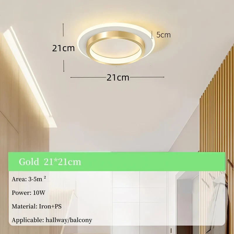 Vielseitige LED Deckenleuchte Rund und Eckig im Nordic-Stil für alle Zimmer