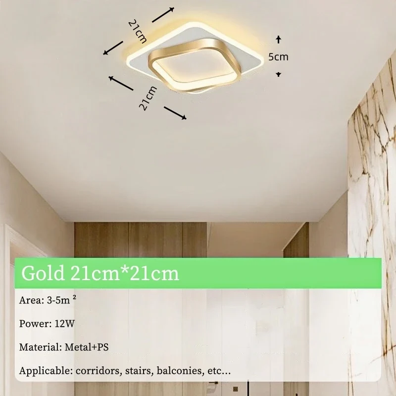 Vielseitige LED Deckenleuchte Rund und Eckig im Nordic-Stil für alle Zimmer