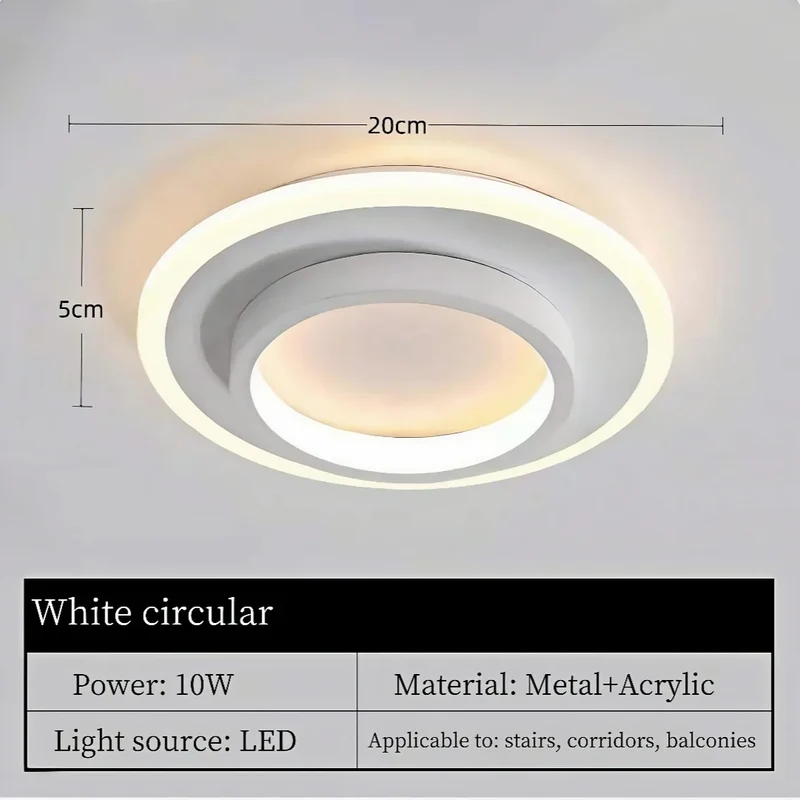 Vielseitige LED Deckenleuchte Rund und Eckig im Nordic-Stil für alle Zimmer