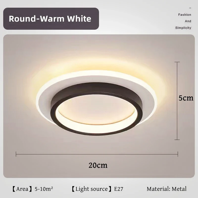 Vielseitige LED Deckenleuchte Rund und Eckig im Nordic-Stil für alle Zimmer