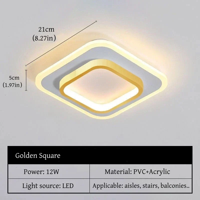 Vielseitige LED Deckenleuchte Rund und Eckig im Nordic-Stil für alle Zimmer