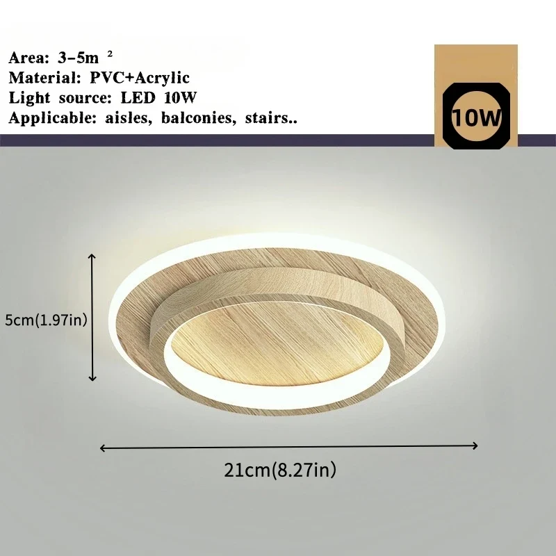 Vielseitige LED Deckenleuchte Rund und Eckig im Nordic-Stil für alle Zimmer