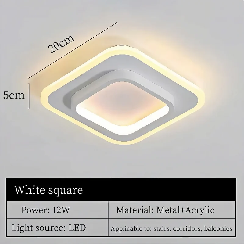 Moderne Gold Metall LED Deckenleuchte für Flur Korridor und Treppenhaus