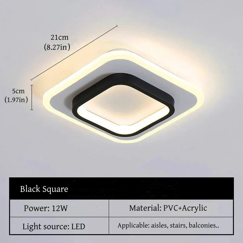 Moderne Gold Metall LED Deckenleuchte für Flur Korridor und Treppenhaus