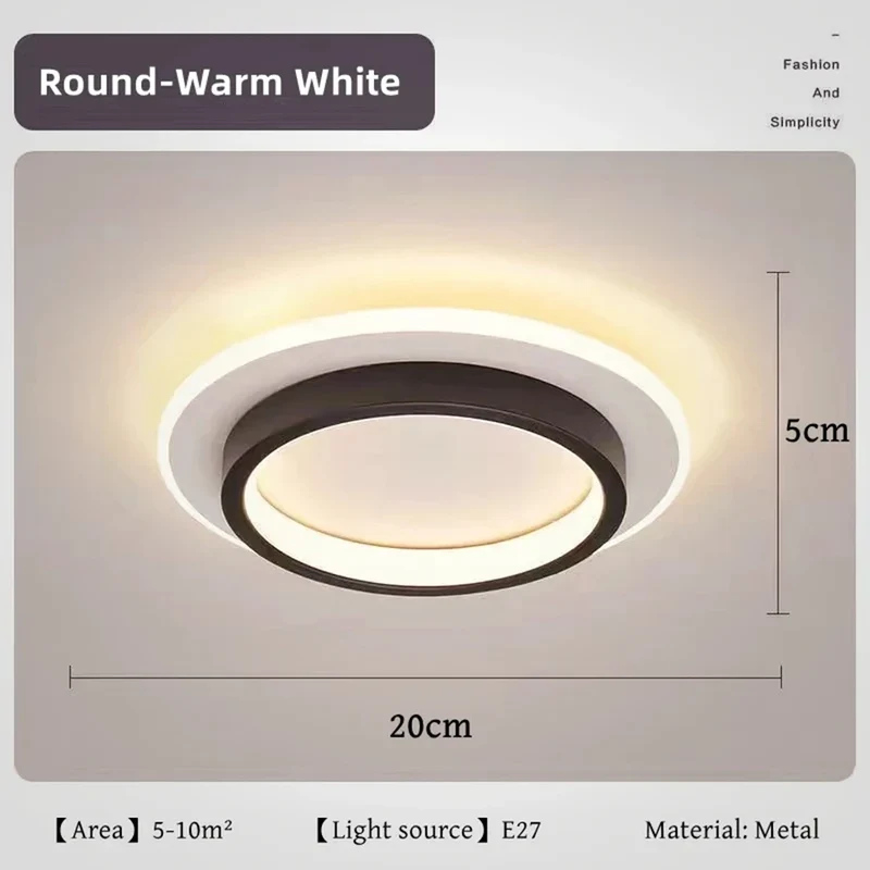 Moderne Gold Metall LED Deckenleuchte für Flur Korridor und Treppenhaus