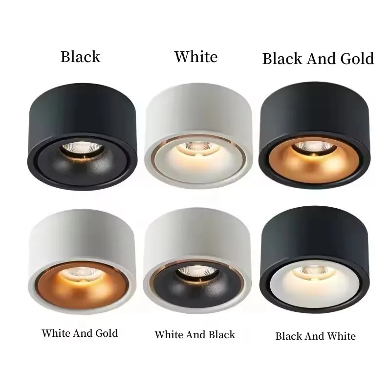 Runder LED Aufbau-Downlight 7W–18W Dimmbar für Wohnzimmer und Büro