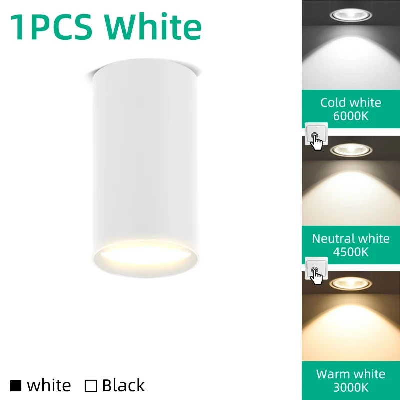 Schwenkbarer GU10 LED Aufbaustrahler Einzel und 3er-Pack für Küche und Büro