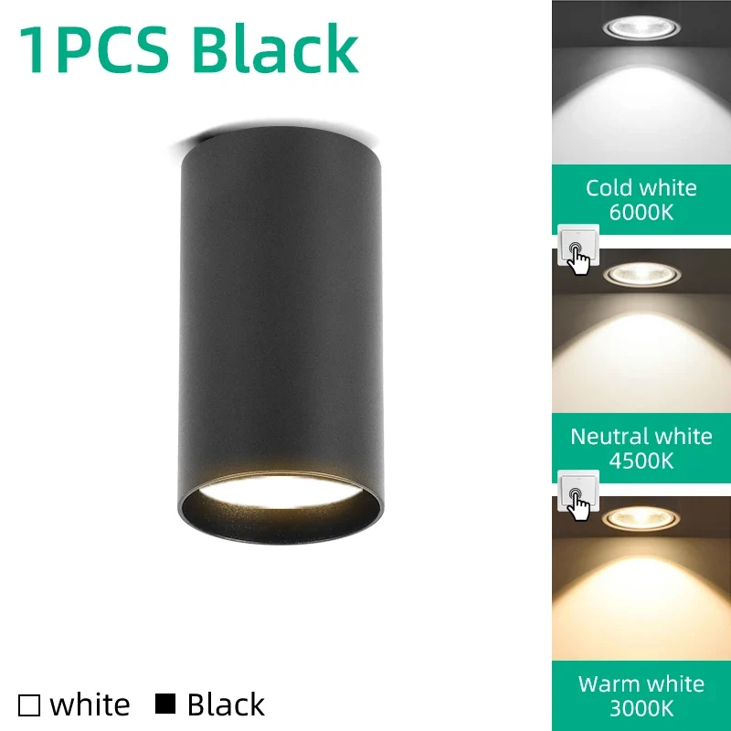 Schwenkbarer GU10 LED Aufbaustrahler Einzel und 3er-Pack für Küche und Büro