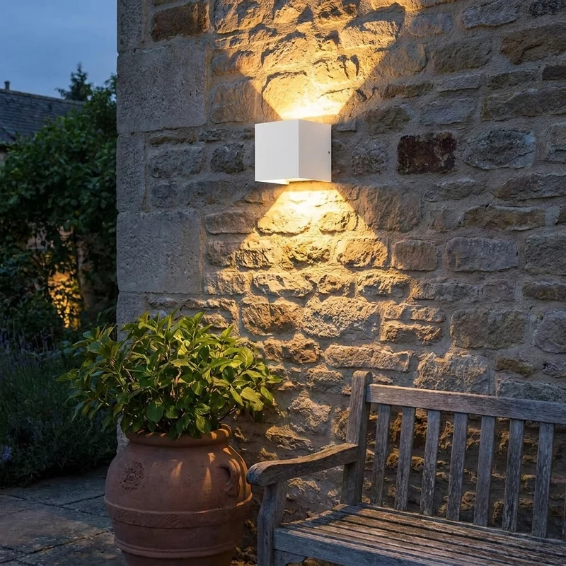 Moderne LED Außenwandleuchte Anthrazit IP65 für Hauseingang und Fassade