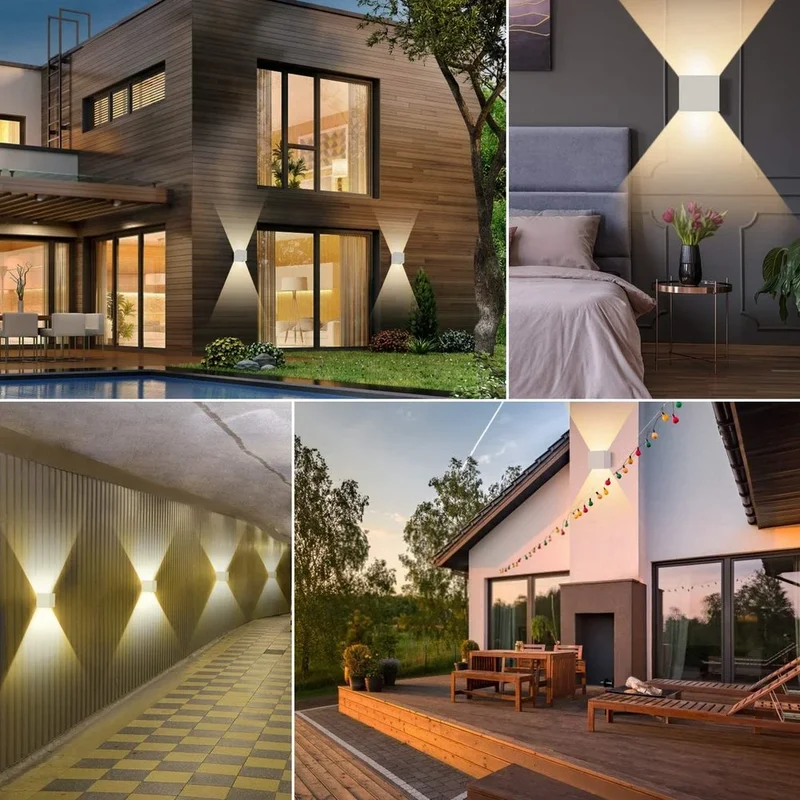 Moderne LED Außenwandleuchte Anthrazit IP65 für Hauseingang und Fassade