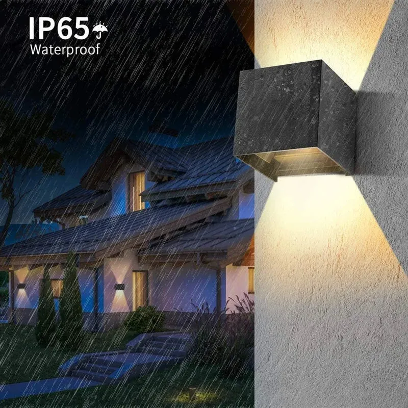 Moderne LED Außenwandleuchte Anthrazit IP65 für Hauseingang und Fassade