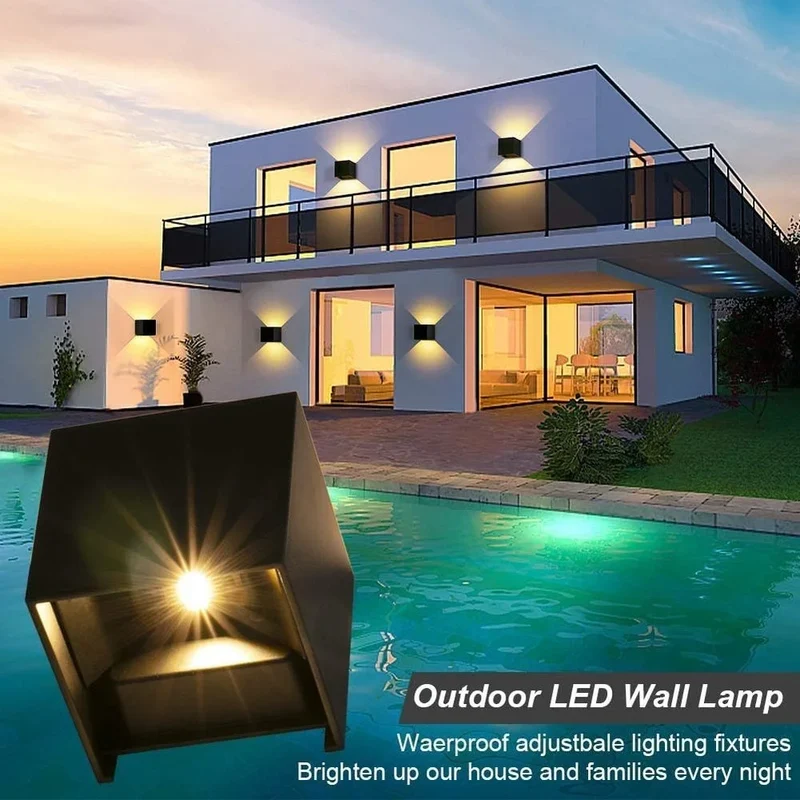 Moderne LED Außenwandleuchte Anthrazit IP65 für Hauseingang und Fassade