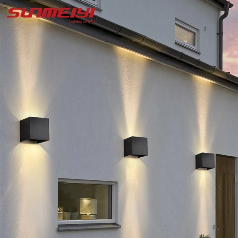 Moderne LED Außenwandleuchte Anthrazit IP65 für Hauseingang und Fassade
