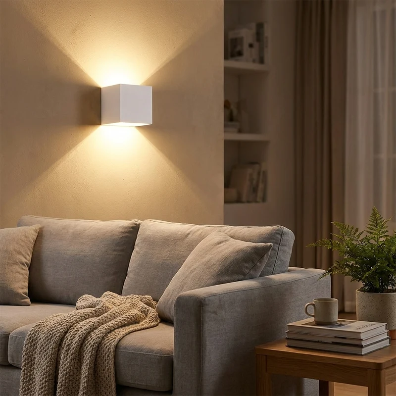 Moderne LED Außenwandleuchte Silber IP44 für Hauseingang und Terrasse