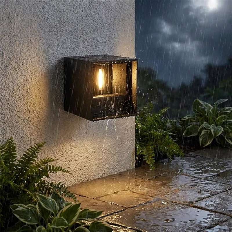 Moderne LED Außenwandleuchte Grau IP65 für Hauseingang und Fassade