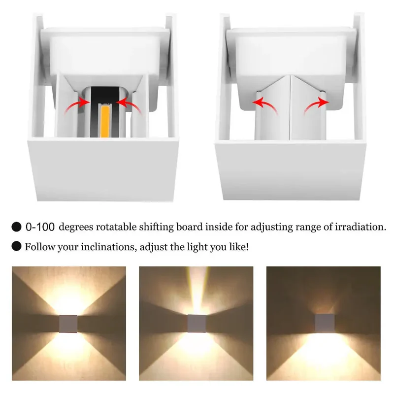 Moderne LED Außenwandleuchte Grau IP65 für Hauseingang und Fassade