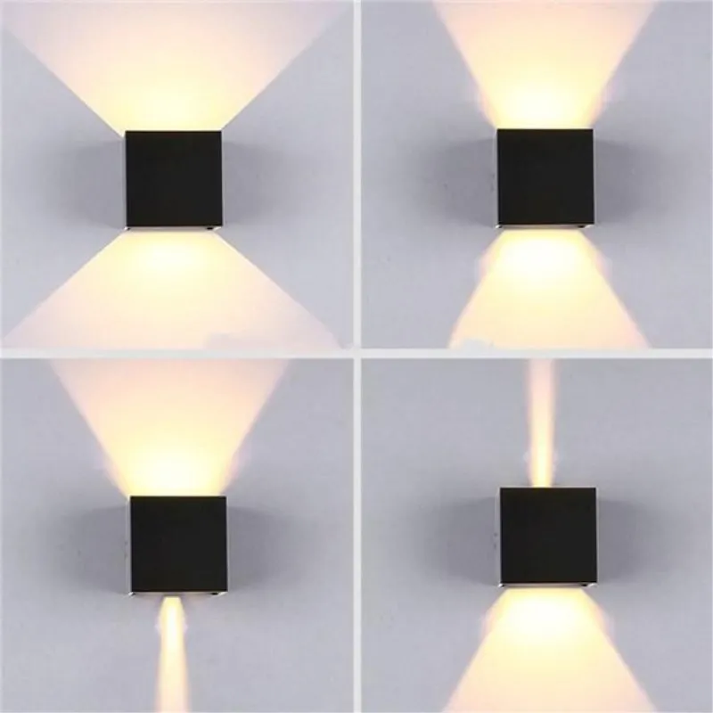 Moderne LED Außenwandleuchte Grau IP65 für Hauseingang und Fassade