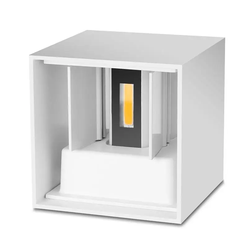Moderne LED Außenwandleuchte Grau IP65 für Hauseingang und Fassade