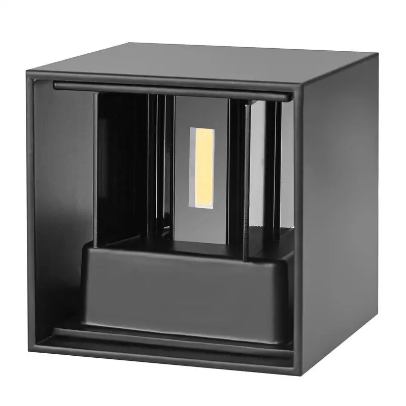 Moderne LED Außenwandleuchte Grau IP65 für Hauseingang und Fassade