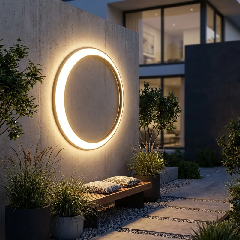 Moderne Außenwandleuchte LED Zylinderform für Hauseingang und Terrasse