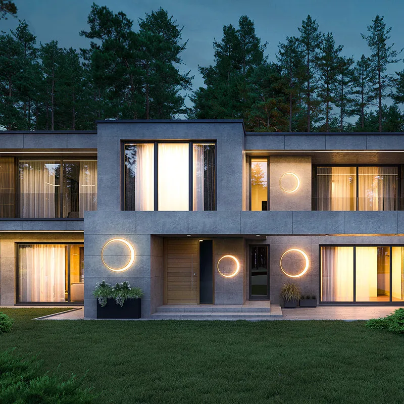 Moderne Außenwandleuchte LED Zylinderform für Hauseingang und Terrasse