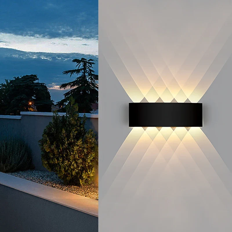Moderne LED Wandleuchte für Innen und Außen Architekturbeleuchtung IP65