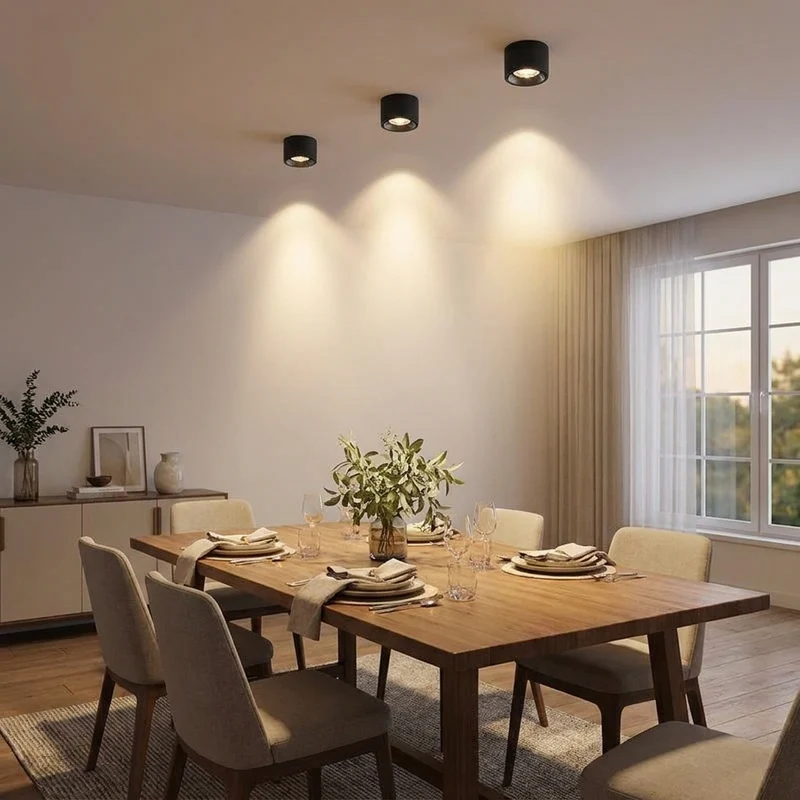 Schwenkbarer COB LED Aufbaustrahler 5W–15W für Wohnzimmer und Ladengeschäfte