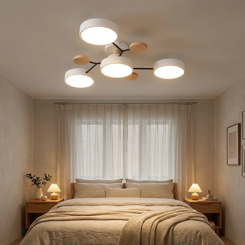 Moderne LED Pendelleuchte 4–6 flammig aus Eisen für Wohnzimmer und Küche