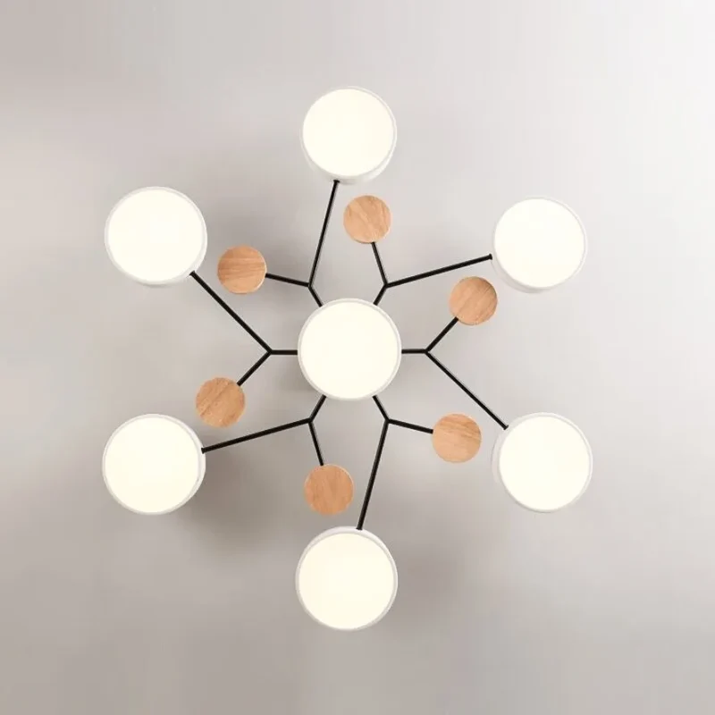 Moderne LED Pendelleuchte 4–6 flammig aus Eisen für Wohnzimmer und Küche