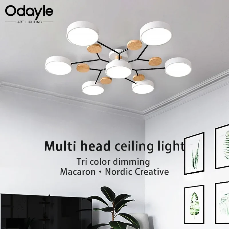 Moderne LED Pendelleuchte 4–6 flammig aus Eisen für Wohnzimmer und Küche