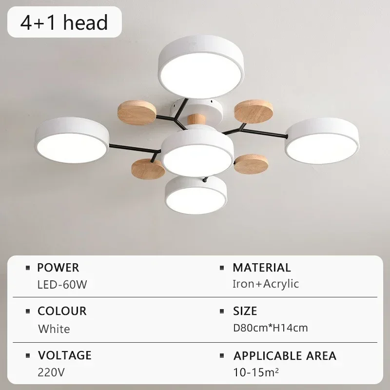 Moderne LED Pendelleuchte 4–6 flammig aus Eisen für Wohnzimmer und Küche