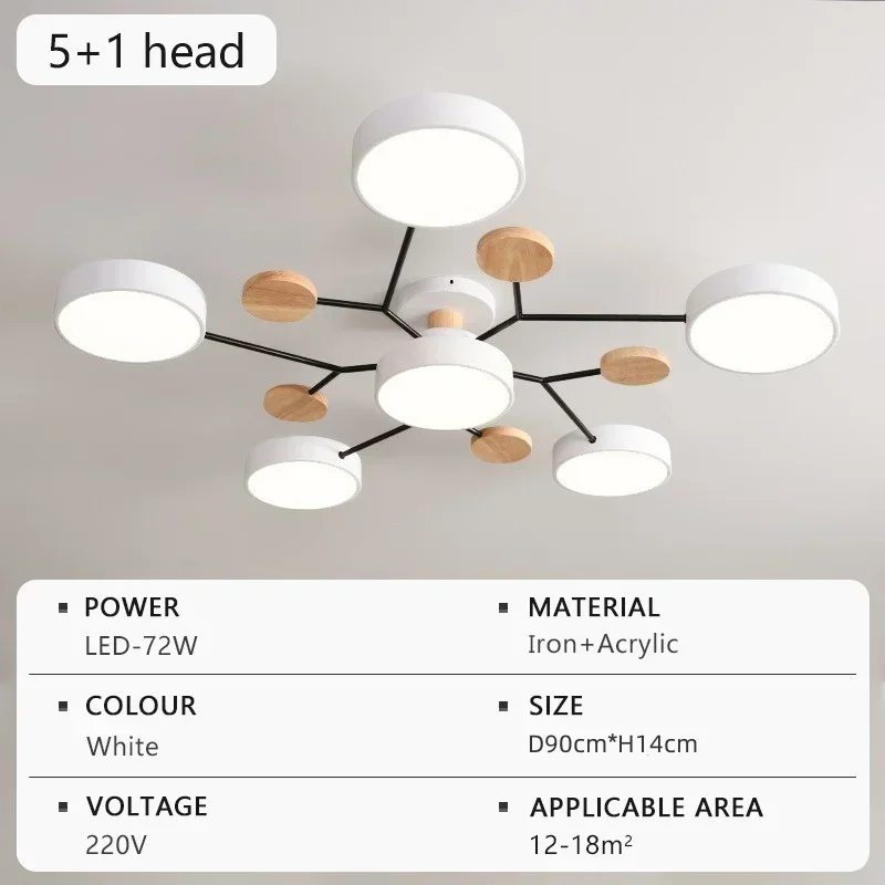 Moderne LED Pendelleuchte 4–6 flammig aus Eisen für Wohnzimmer und Küche