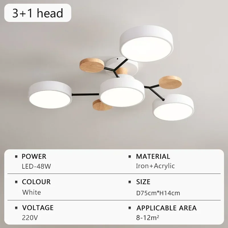 Moderne LED Pendelleuchte 4–6 flammig aus Eisen für Wohnzimmer und Küche