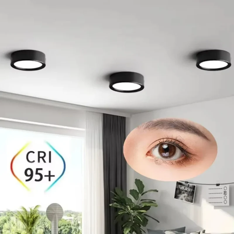 Nordischer LED Aufbaustrahler 5W–20W Dreifarbig für Esszimmer und Gewerberäume