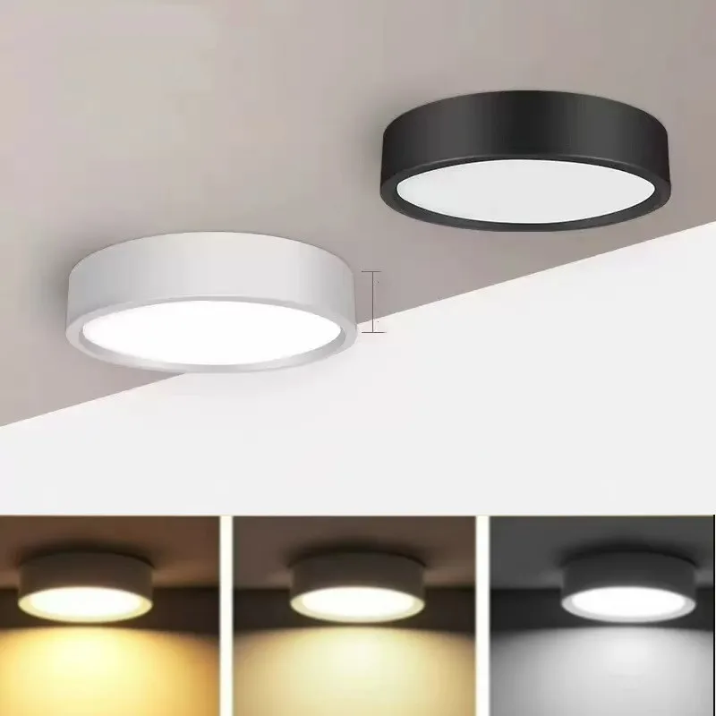 Nordischer LED Aufbaustrahler 5W–20W Dreifarbig für Esszimmer und Gewerberäume