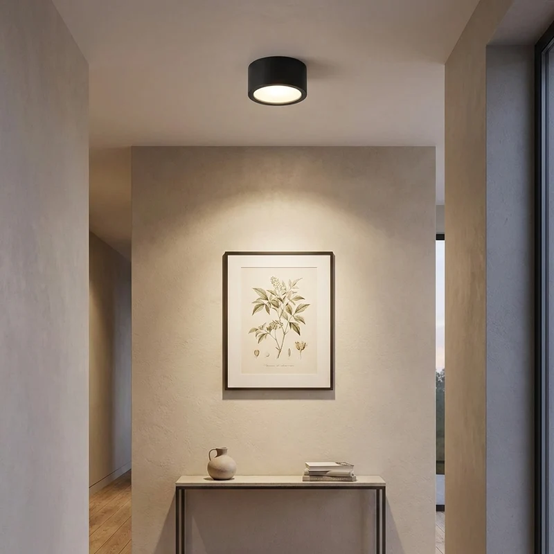 Nordisches LED Aufbau-Downlight 5W–20W Schwarz für Wohnzimmer und Büro
