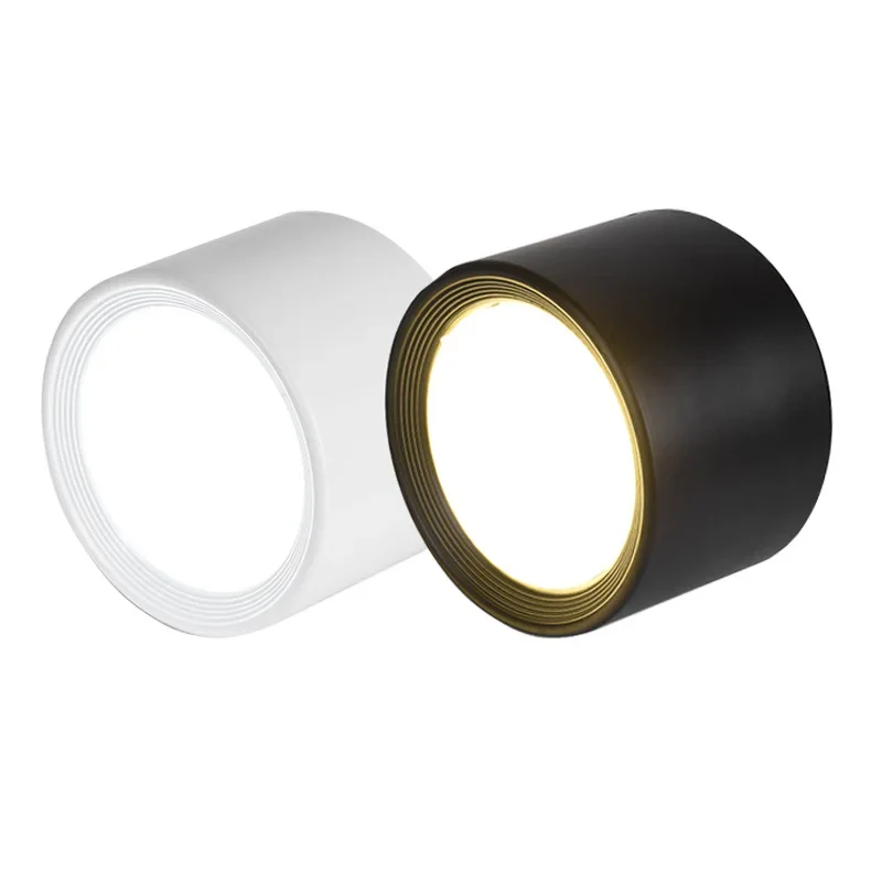 Nordisches LED Aufbau-Downlight 5W–20W Schwarz für Wohnzimmer und Büro