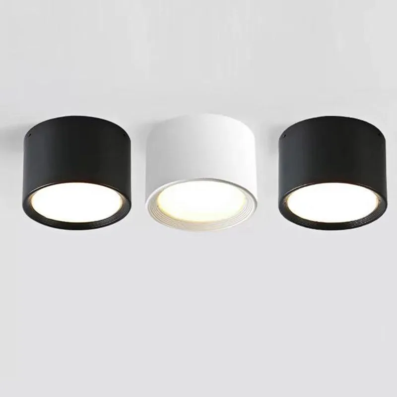 Nordischer Aluminium LED Aufbaustrahler 5W–20W Dreifarbig für Küche und Wohnzimmer