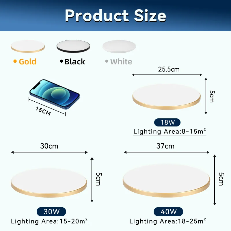 Wasserdichte LED Deckenleuchte 30W–40W IP-Schutz für Bad und Küche