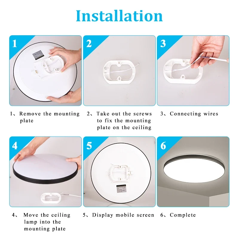 Wasserdichte LED Deckenleuchte 30W–40W IP-Schutz für Bad und Küche