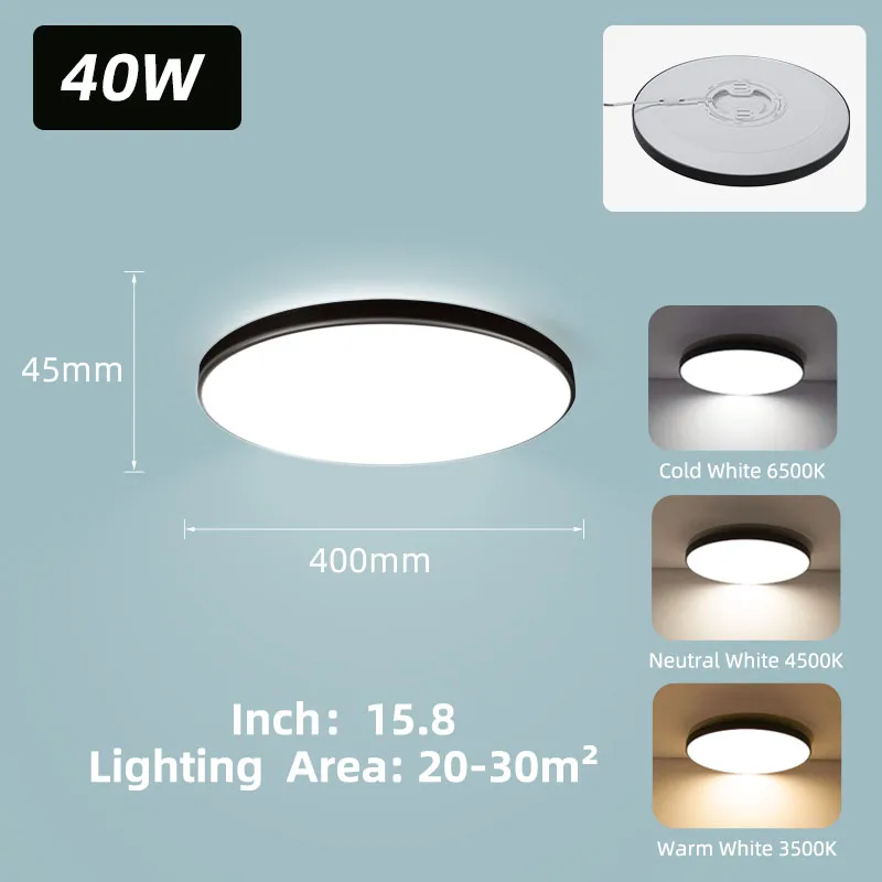 Goldene LED Deckenleuchte 18W–30W Dreibereich für Küche und Schlafzimmer