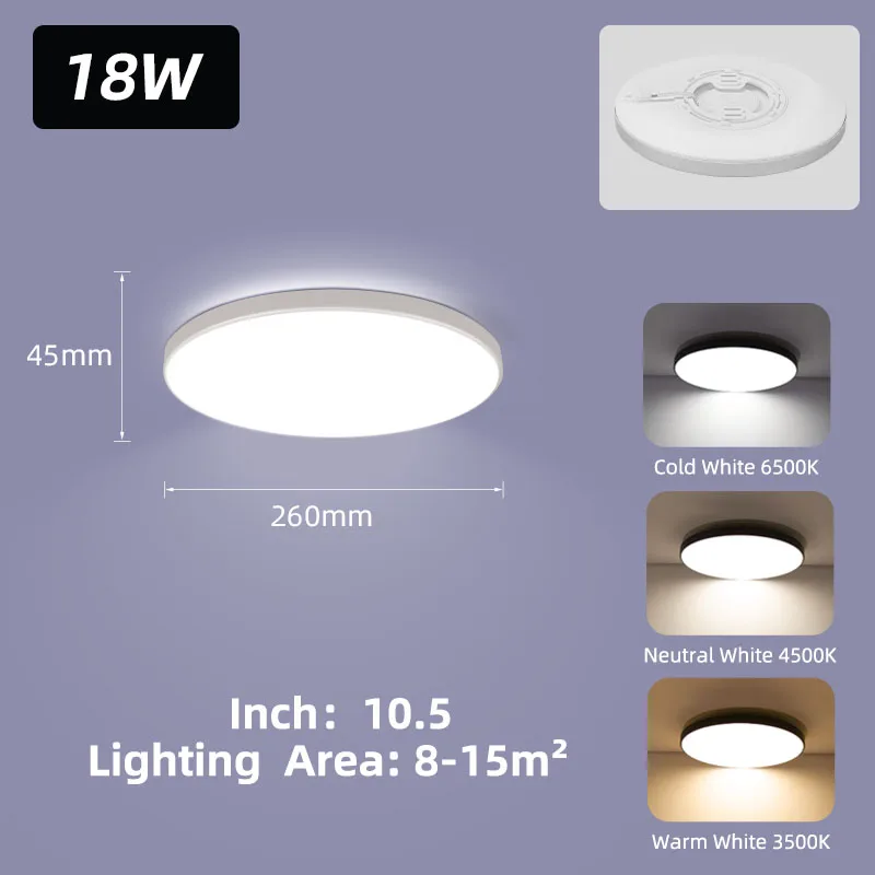Goldene LED Deckenleuchte 18W–30W Dreibereich für Küche und Schlafzimmer
