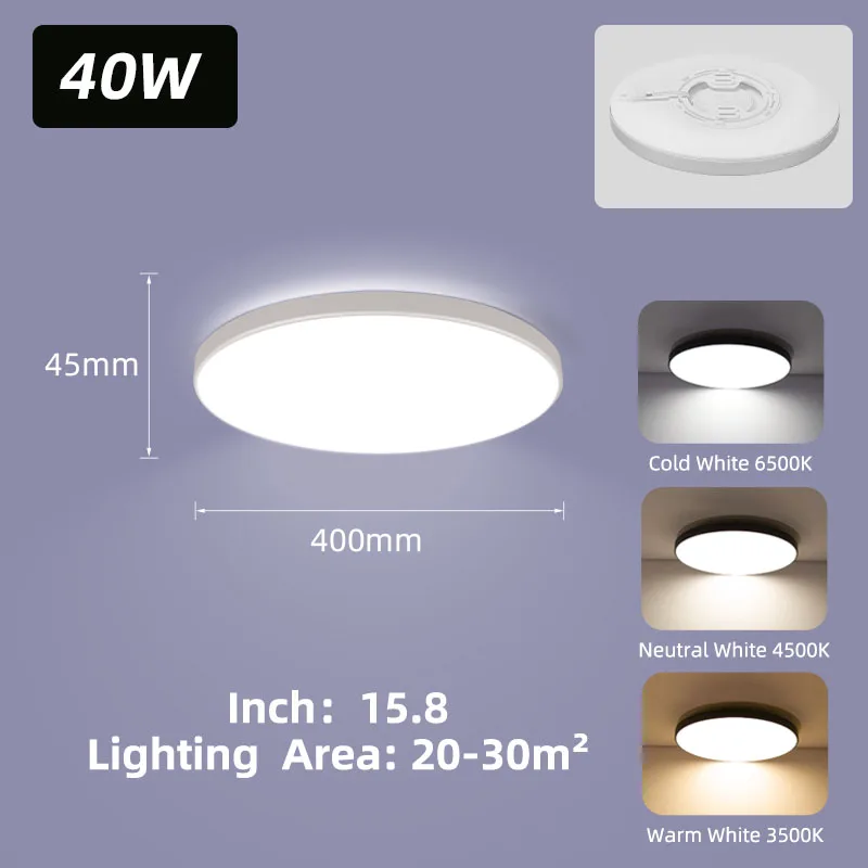 Goldene LED Deckenleuchte 18W–30W Dreibereich für Küche und Schlafzimmer