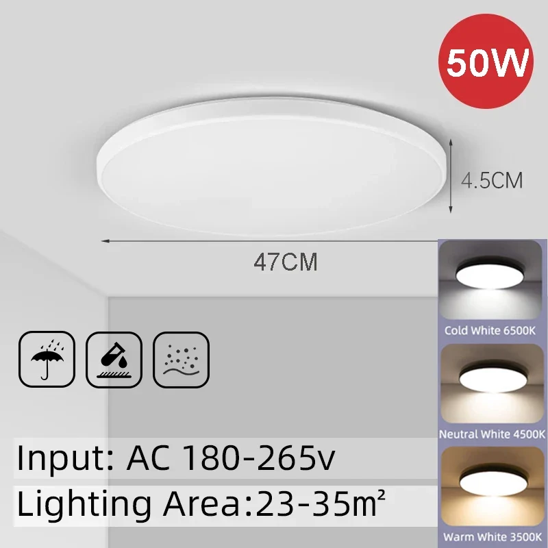 Goldene LED Deckenleuchte 18W–30W Dreibereich für Küche und Schlafzimmer
