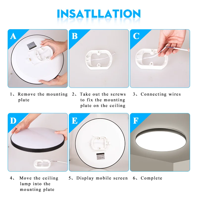 IP65 Wasserdichte LED Deckenleuchte 18W und 30W für Bad und Feuchträume