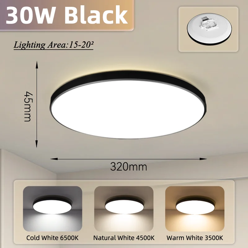IP65 Wasserdichte LED Deckenleuchte 18W und 30W für Bad und Feuchträume
