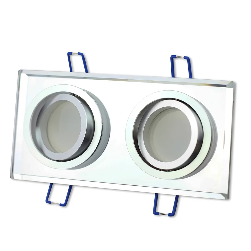 LED Einbaustrahler 3W 5W 6,5W Glas dimmbar schwenkbar 230V 2-fach Einbauspot