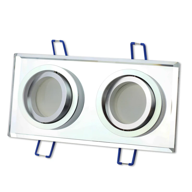 LED Einbaustrahler 3W 5W 6,5W Glas dimmbar schwenkbar 230V 2-fach Einbauspot