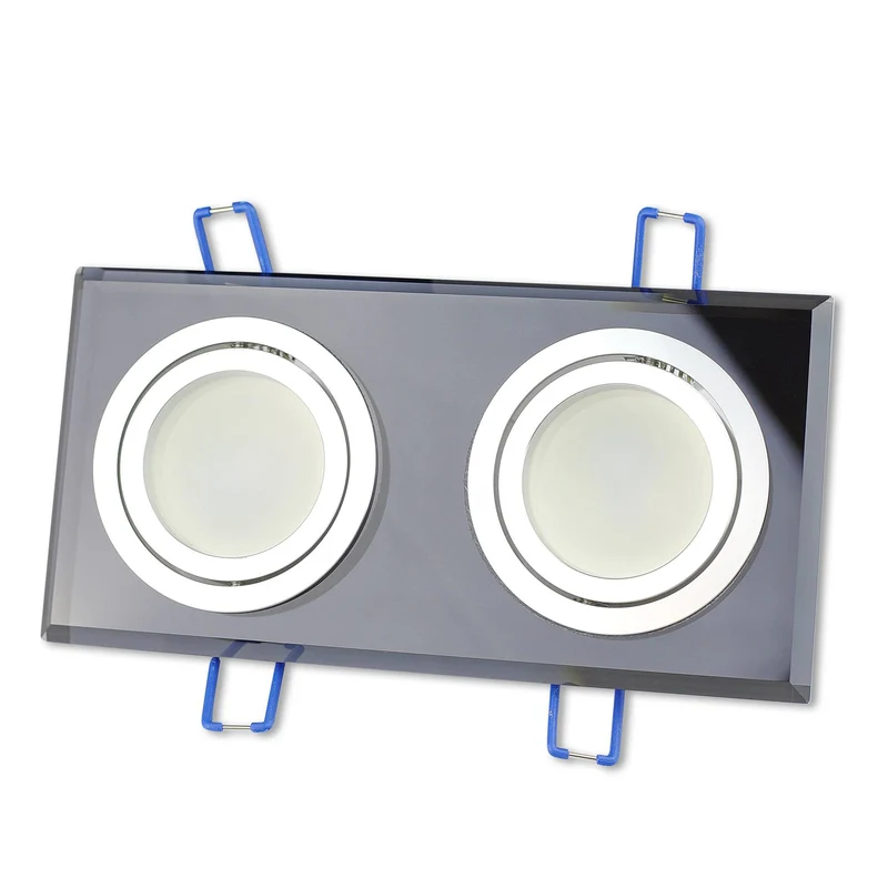 LED Einbaustrahler 3W 5W 6,5W Glas dimmbar schwenkbar 230V 2-fach Einbauspot